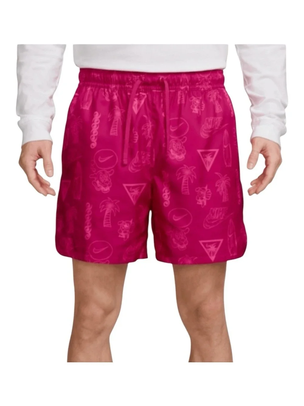 NIKE Men’Hot Pink Tropical Print Swim Shorts size large